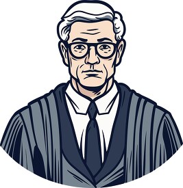 legal judge wears black robe