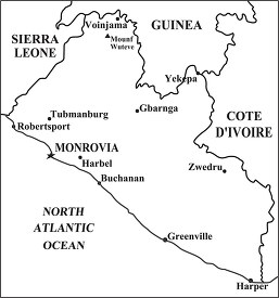 Liberia li-country map gray color