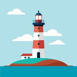 lighthouse on a small island