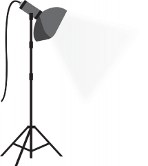 lightstand used in photography studio gray color clipart