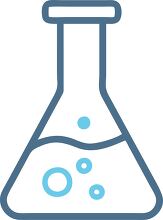 Line drawing of a science lab beaker