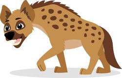 llustration of a hyena walking with mean look