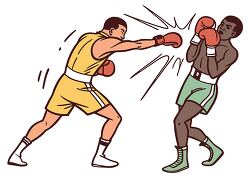 llustration showing two boxers in action