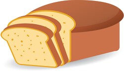 loaf of bread with slices clip art