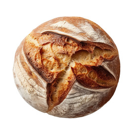 loaf of freshly baked sourdough bread