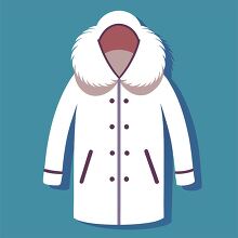 long white winter coat with a thick fur lined hood