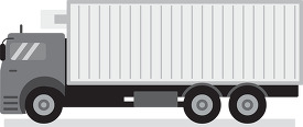 lorry transportation gray color clip art