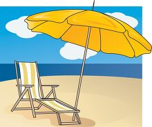 lounge chair umbrella beach