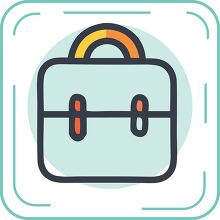 lunchbox blue line icon