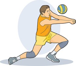 male volleyball forearm pass