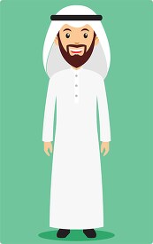man in traditional costume saudi arabia clipart