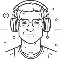 man wearing headphones works as ai developer