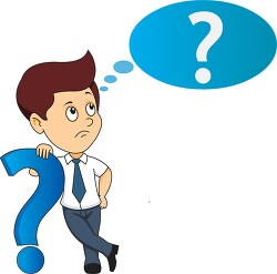 man with questionmark thinking clipart 6810
