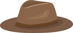 mans hat brown color clipart