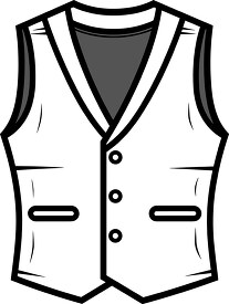 mans vest black outline
