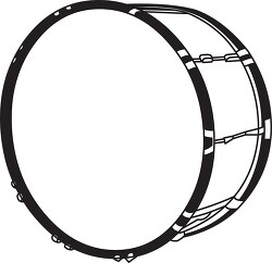 marching band drum black outline