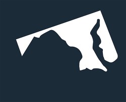maryland state map silhouette style clipart