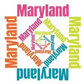 Maryland text design logo