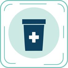 medical disposal rectangle icon rectangle icon