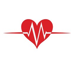 medical heart icon with a cardiogram pulse showcasing healthcare