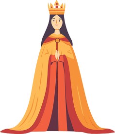 medieval queen with a golden crown 