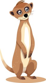 meerkat with a brown face and big eyes clip art