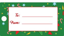 merry christmas gift tags clipart
