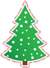 merry christmas words around a tree