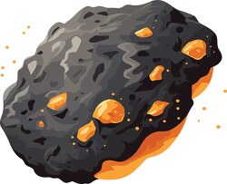 meteor with rock fragments clip art