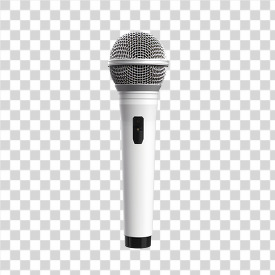 microphone with a white handle in 3D