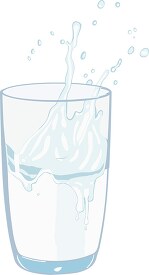 milk splashing in a glass full of milk clip art