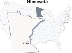 Minnesota  usa state black outline clipart