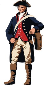 Minute Man from the US Revolutionary War in full uniform