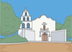 mission san diego de alcala founded in 1769 clipart 349