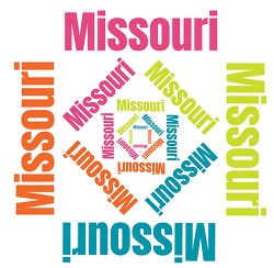 Missouri text design logo
