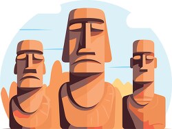 moai statues massive stone sculptures on Easter Island