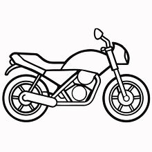 modern motorcycle black outline