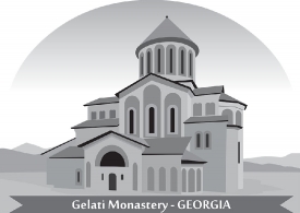 monastery georgia gray color clipart