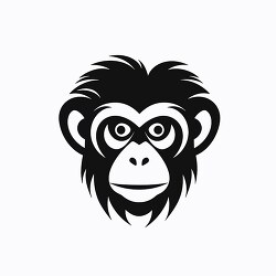monkey face logo style clip art