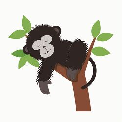 monkey resting on a tree branch