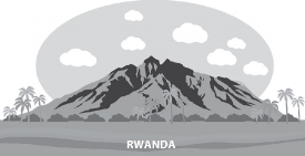 mountains rwanda africa vector gray color clipart
