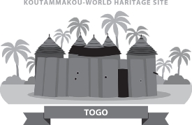 mud tower houses koutammakou world heritage site togo africa gra