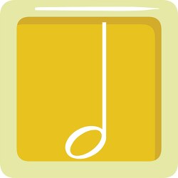 musical half note icon
