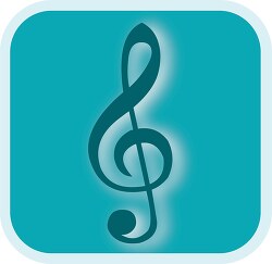 musical note treble clef icon
