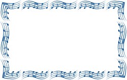 musical notes border clipart