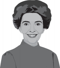 nancy reagan first lady of the united states gray color clipart 