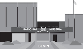 national museum benin city benin vector gray color clipart