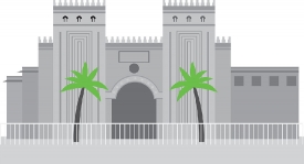 national museum of baghdad iraq gray color clipart