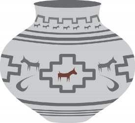 native american style vase vector clipart