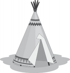 native american teepee clipart